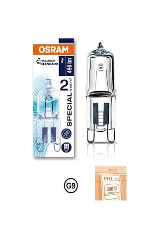 Osram Halopin Halojen Ampul G9, 40w, 220v, Sarı Işık, Fırın Ampülü
