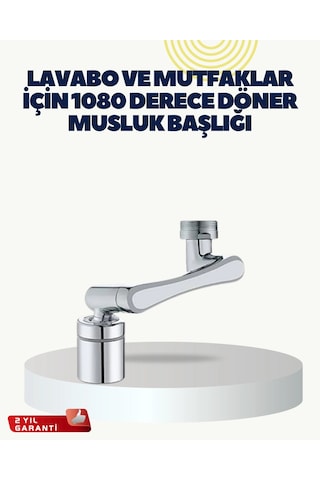 Çok Yönlü Dönebilen Musluk Başlığı 2 Fonksiyonlu Su Akışı