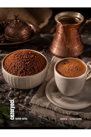 Cezeryeci Taze Çekim Türk Kahvesi Orta Kavrulmuş Çekirdek 1 KG