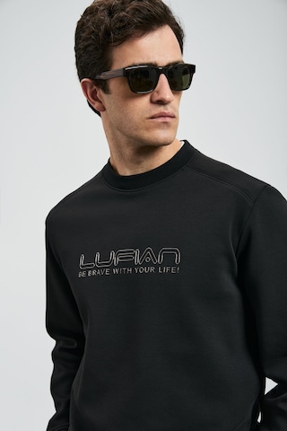 Lufian Erkek Luther Sweatshirt 112030171 Siyah Siyah