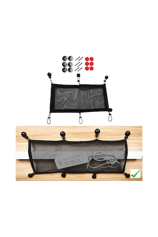 Homyl Ayakta Masa Ev Için Kablo Yönetimi Mesh Esnek Tel 25x50cm