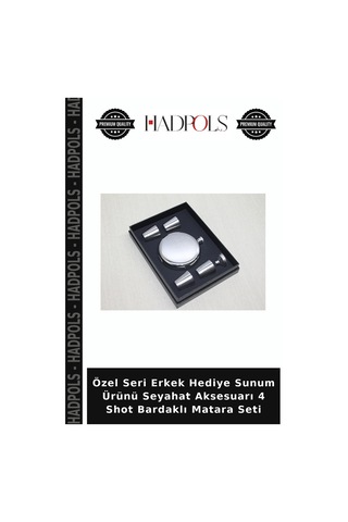 Özel Seri Erkek Hediye Sunum Ürünü Seyahat Aksesuarı 4 Shot Bardaklı Matara Seti Çok Renkli