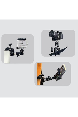 Jmary Ms-90 Telefon & Fotoğraf & Aksiyon Kamerası Sabitleme Aparatı Siyah
