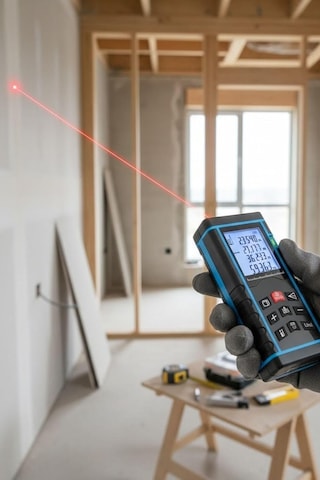 Profesyonel 40 Metre Dijital Lazer Metre Ölçüm Cihazı-lcd Ekranlı,su Terazili,pisagor Ölçüm Fonksiyonlu,20 Ka