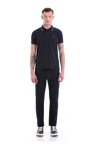 Hatemoğlu Lacivertvert Regular Fit Düz 100% Pamuklu Polo Yaka Tişört 35361023C Lacivert
