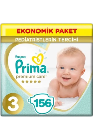 Prima Premium Care Bebek Bezi 3 Numara Midi 156 Adet