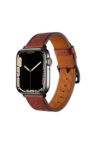 Watch 7 45mm Uyumlu Krd-76 Pu Deri Kordon Strap Kayış Khl Gri