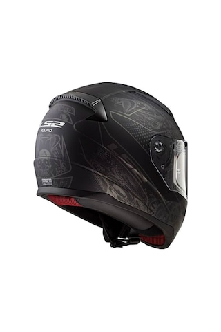 Ls2 Rapıd Crypt Mat Siyah Full Face Motosiklet Kaskı