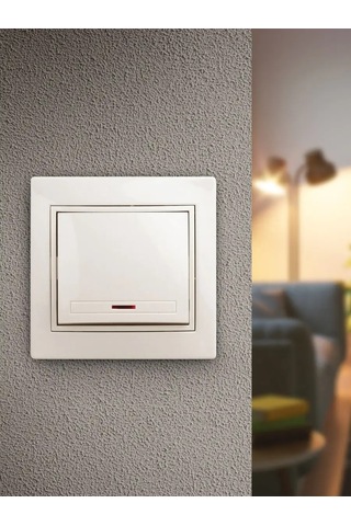 Intro Tek Tuşlu Plano 250v Aydınlatmalı Anahtar 123413108