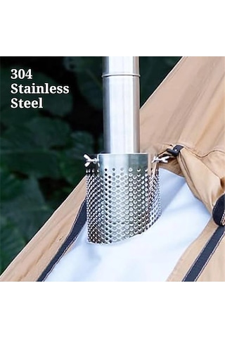 Campasist Soba Borusu Delikli Çadır Yanık Koruyucu