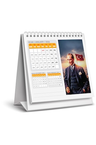 2026 Yeni Atatürk Masa Takvimi-16x15 Cm