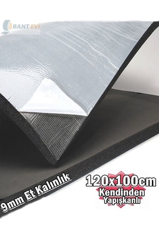120cmx100cm 9mm Oto Ses Isı Yalıtım Kauçuk İzolasyon