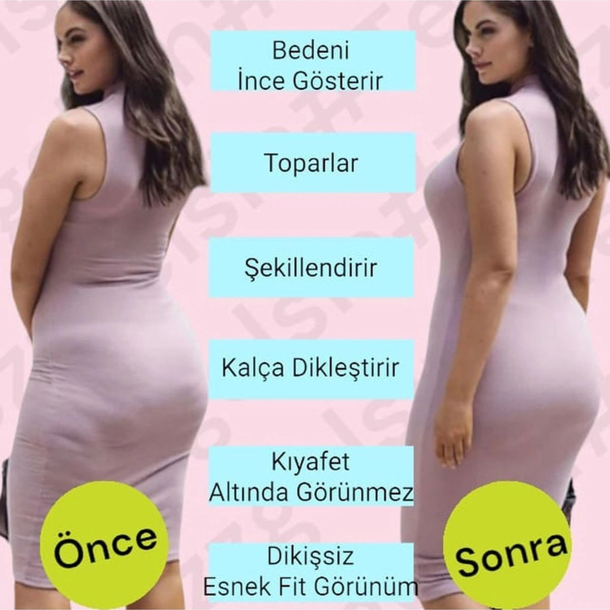 Tezzgelsin Kadın Kalça Toparlayıcı Dikleştirici Açık Popo Dikişsiz Yüksek Bel Korse 3 Adet Siyah
