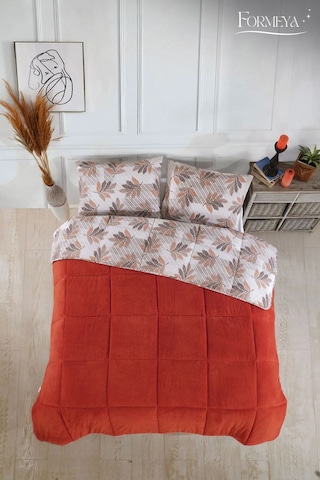 Formeya Turuncu Çift Kişilik Wellsoft Yorgan Yastık Kılıflı Turuncu