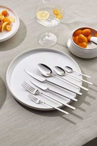 Karaca  Elegance New Boreas Platin 12 Kişilik 84 Parça Çatal Kaşık Bıçak Takımı