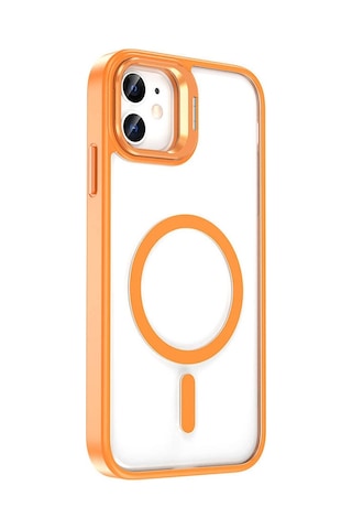 Apple Uyumlu iPhone 11 İle Kılıf Magsafe Wireless Şarj Özellikli Standlı Kapak