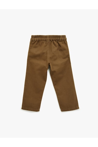 Koton Düğmeli Gabardin Kumaş Pamuklu Havuç Kesim Pantolon Kahverengi 7wmb40008tw Kahve