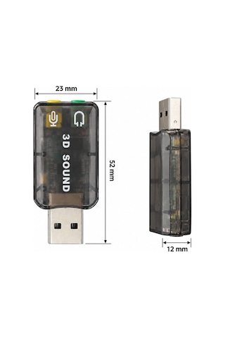Usb Ses Kartı Harici 3d Sanal 5.1 Kulaklık Mikrofon Adaptörü