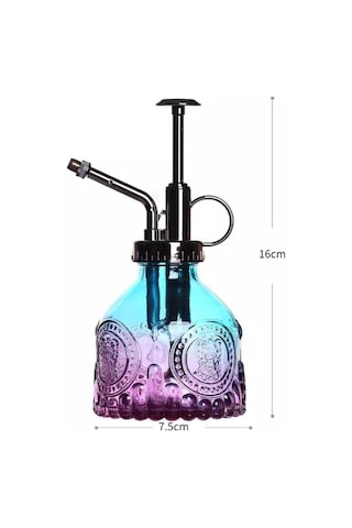 Şık Tasarımlı Ev Bahçe Saksı Çiçeklerine Özel Cam Bitki Sulama Fıskiyesi Kolonya Şişesi 200 Ml Mor