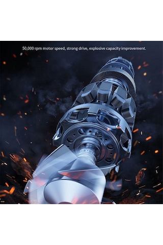 Amigaelegant 135000pa Mini Taşınabilir Kablosuz Araba Elektrikli Süpürgesi Ev Aletleri İçin