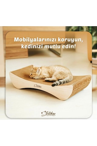 Oluklu Mukavva, Kedi Tırmalama Kanepesi Yatay Tırmalama / 50x10x24cm Small - Cs8 Lw