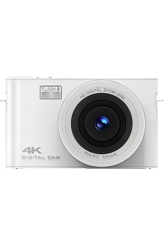 Hallow 4k Dijital Kamera Dijital Video Kamera 64mp 3 İnç Ips Beyaz