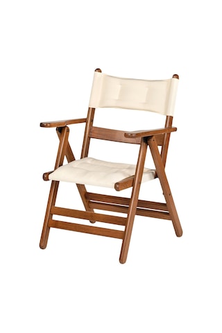 Atina Minderli Katlanır Ahşap Bahçe Sandalyesi -4 Kademeli Ahşap