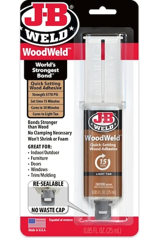 Jb Woodweld Şırınga 25ml Ahşap Onarıcı Ve Ahşap Yapıştırıcı Hızlı Süper Güçlü Yapıştırıcı