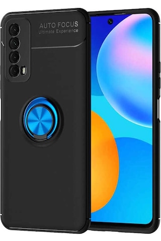 Huawei P Smart 2021 Kılıf Zore Ravel Yüzüklü Silikon Kılıf