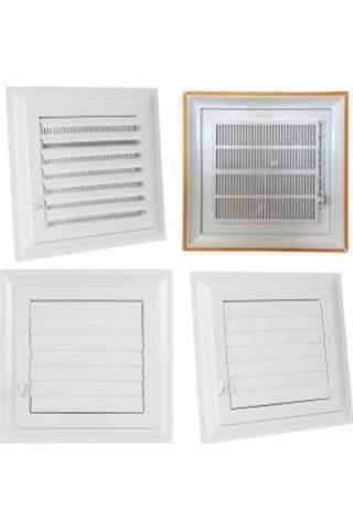 Plastik Menfez Banyo / Wc Havalandırma Menfezi Panjur 60X60 Cm (97049504)
