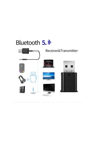 2 Arada 1 Yayıcı Alıcı Ble 5.0 2 Mod Araç Ses Çok Fonksiyonlu Adaptör Bluetooth Uyumlu