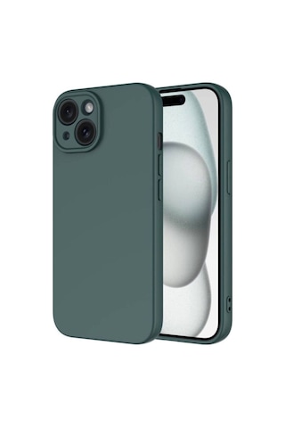 Apple Uyumlu iPhone 15 Plus Kılıf Zore Mara Lansman Kapak Koyu Yeşil