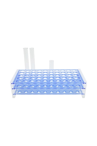 Borox P24153.113 Deney Tüpü Sporu Plastik Mavi 12 MM + 13 MM 50 Tüplük Tüp Standı