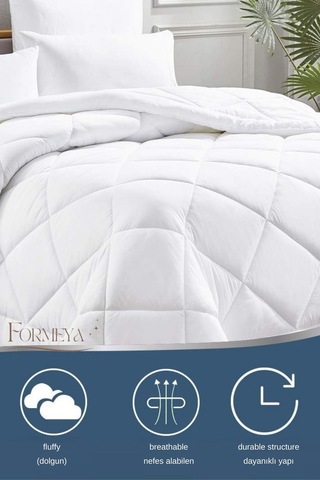 Formeya Beyaz Soft Dört Mevsim Yorgan Çift Kişilik 195X215 Beyaz