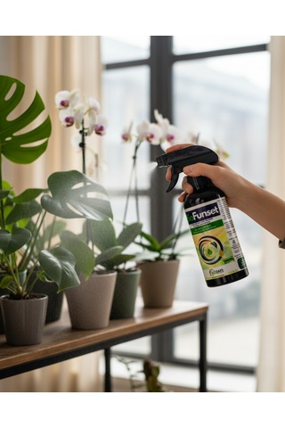 BioFunset 500 ml – Ev ve Süs Bitkilerinde Görülen Mildiyö, Külleme ve Küfleşmeye Yönelik Doğal Bakım Ürünü