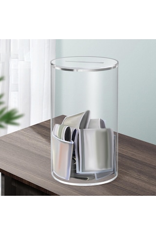 Akrilik Kumbara, Çocuklara Özel Şeffaf Kutu L