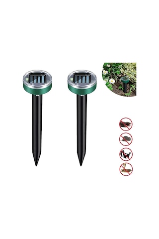 2 Adet Solar Güneş Enerjili Akrep,köstebek,yılan Fare Kovucu 750-1000 M2 Etkili Yuvarlak
