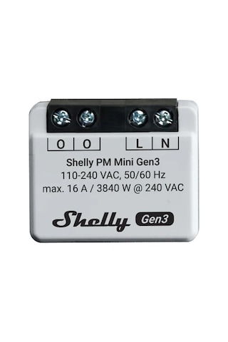 Shelly Pm Mini Gen3 16a Wi-fi Akıllı Enerji Ölçüm Modülü