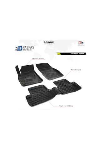 S Dizayn Opel Astra J SD 3D X Havuzlu Paspas 2010-2016