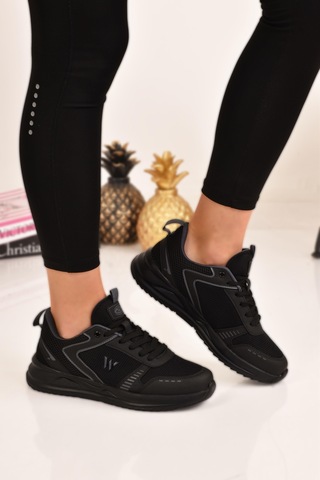 Unisex Spor Ayakkabı Sneaker Siyah