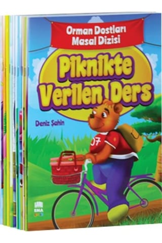 Orman Dostları Masal Dizisi Seti - Piknikte Verilen Ders - 10 Kitap Takım - Deniz Şahin - Ema Çocuk