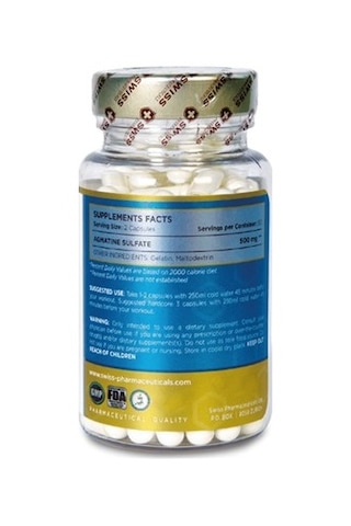 Swiss Pharma Swiss Pharmaceuticals Agmatine Sulfate 500mg 100 Cap