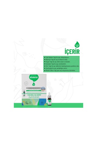 Siveno %100 Doğal Onarıcı Yoğunlaştırıcı Bakım Serumu Bitkisel Yıpranmış ve Dökülen Saçlara Özel 4 x 10 ML