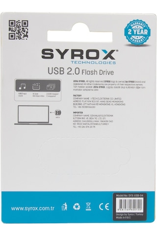 Syrox SYX-USB-04 4 GB Usb 2.0 Flash Bellek