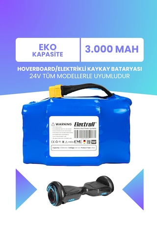 Hoverboard / Elektrikli Kaykay Bataryası 24v 3.000mah Pil