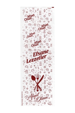 Çatal Kaşık Kılıfı Kuşe Efsane Lezzetler 8x24 Cm-1000 Adet