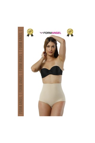 Form Angel Korse İz Göstermeyen Kaymaz Kadın Lazer Kesim Slip Korse 6'lı Set Siyah-ten