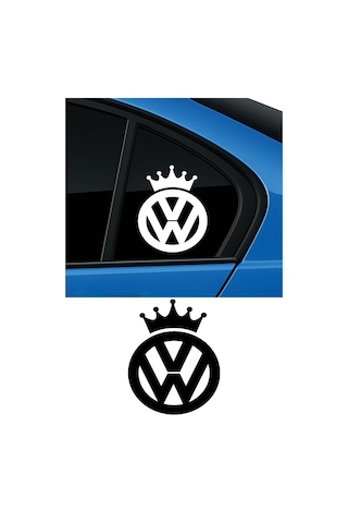 Volkswagen King Oto Sticker, Volkswagen Oto Aksesuar 35x28 Cm