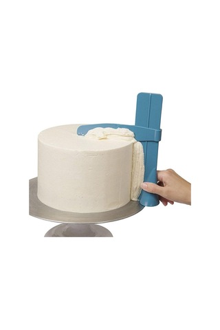 Pembe Kek Kazıyıcı Ayarlanabilir Yumuşatma Kazıyıcı Fondan Spatula Kek Kenar Pürüzsüz Krem Dekorasyon Araçları Mutfak Pişirme Araçları