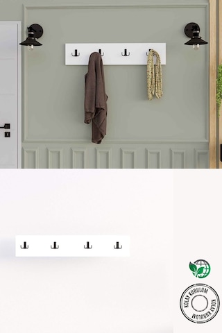 Decormet 4lü Askılık Beyaz Beyaz